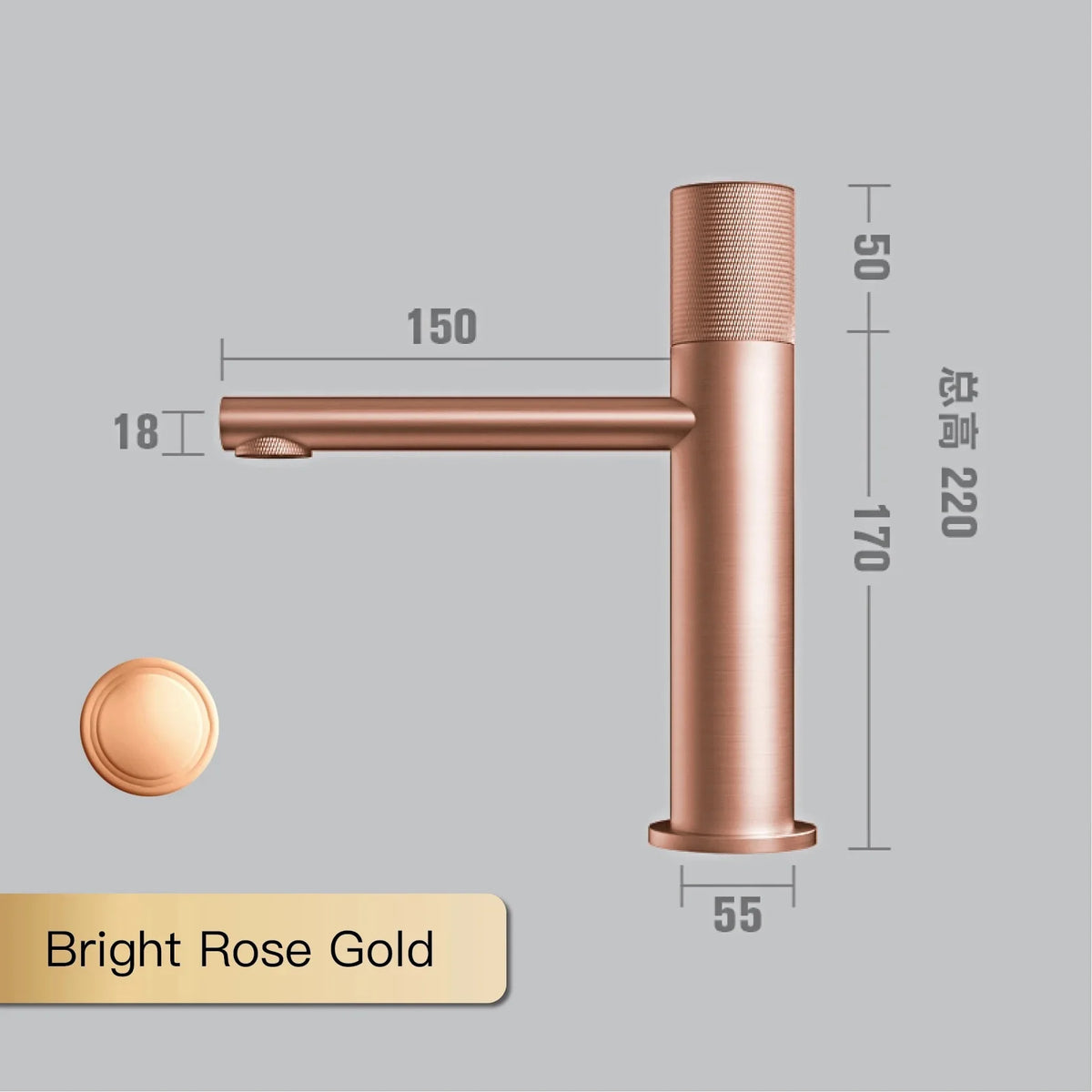 Black brass bathroom sink faucet by MC THE BLACK DIAMOND, round design for hand washing, modern bathroom fixture.