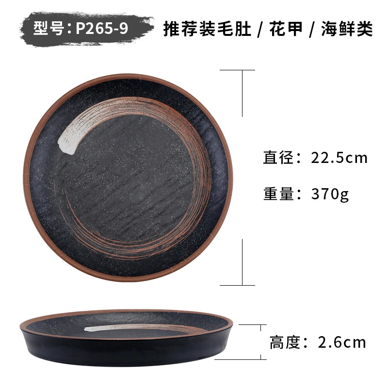 Melamine dinner plate and serving dishes from 𝕄𝕮 𝕋𝕙𝕖 𝔹𝕝𝕒𝕔𝕜 𝔻𝕚𝕒𝕞𝕠𝕟