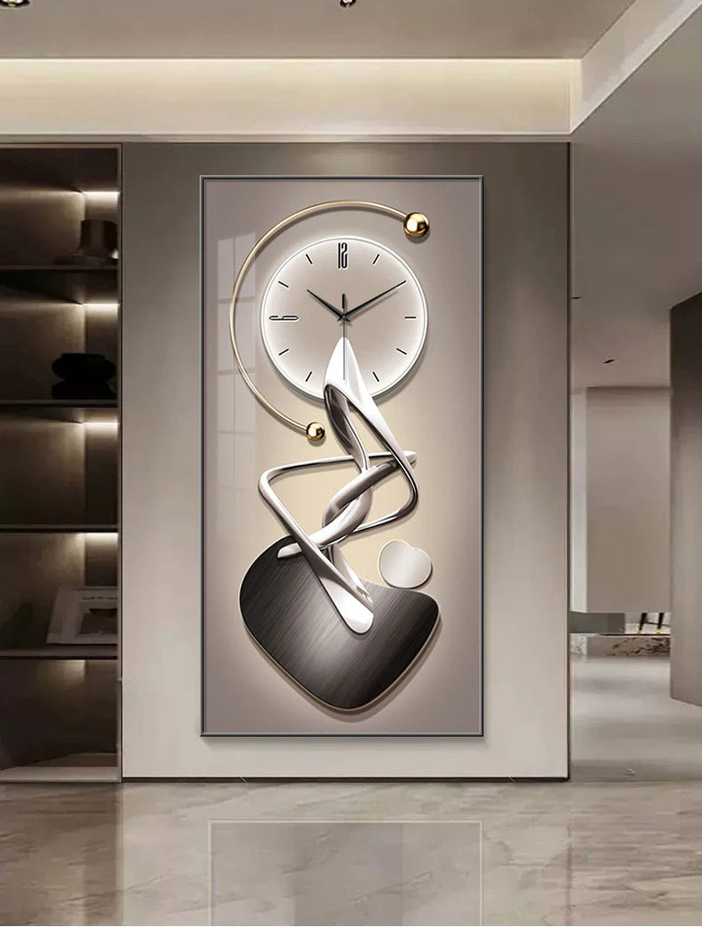 Modern design MC THE BLACK DIAMOND wall clock, decorative wall clock for living room or corridor with sleek style.