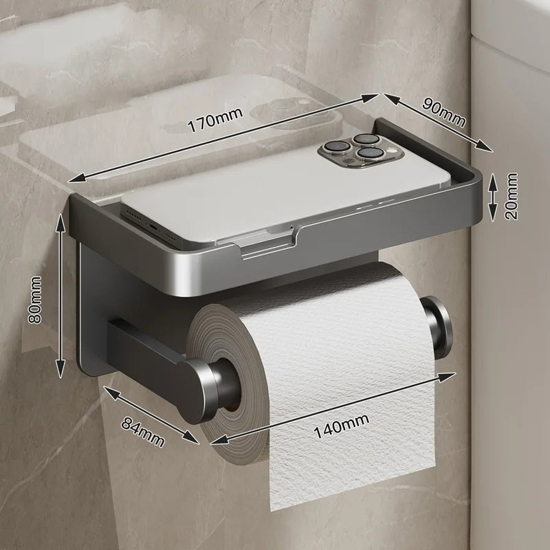 Wall-mounted waterproof tissue box holder by MC THE BLACK DIAMOND, designed for toilet paper storage and organization.