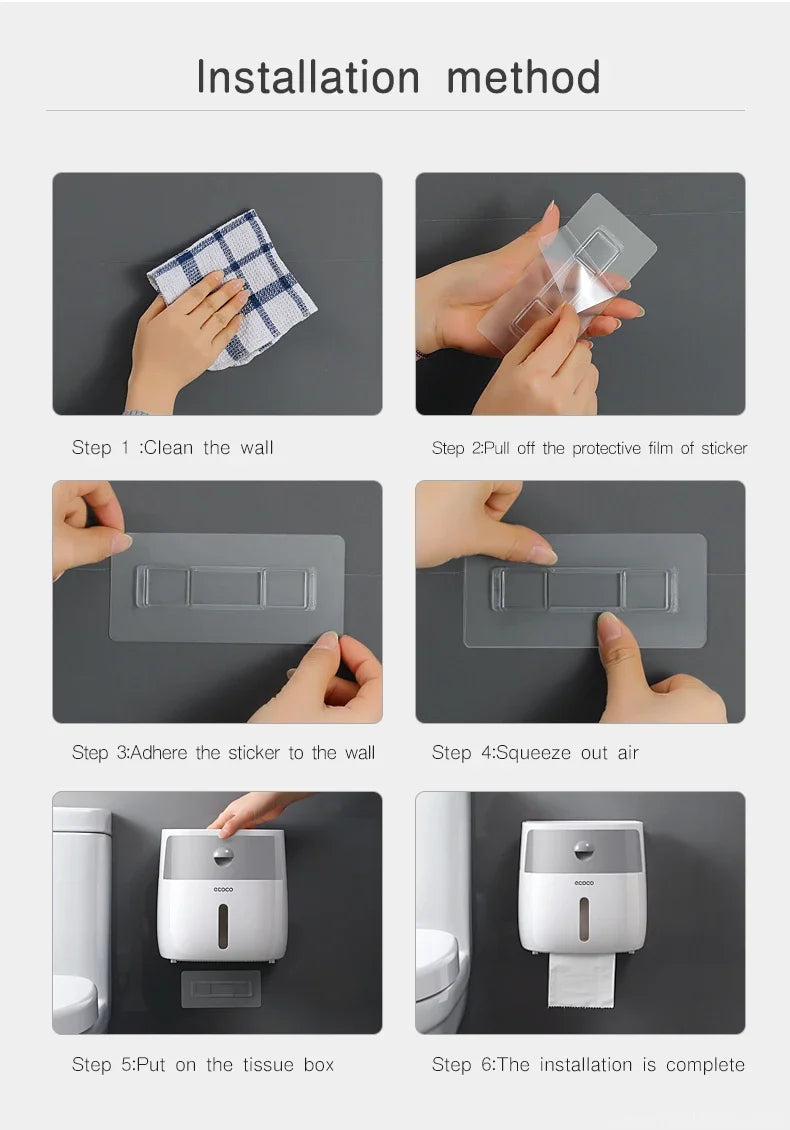 Plastic waterproof double-layer toilet paper holder by 𝕄𝕔 𝕋𝕙𝕖 𝔹𝕝𝕒𝕔𝕜 𝔻𝕚𝕒𝕞𝕠𝕟