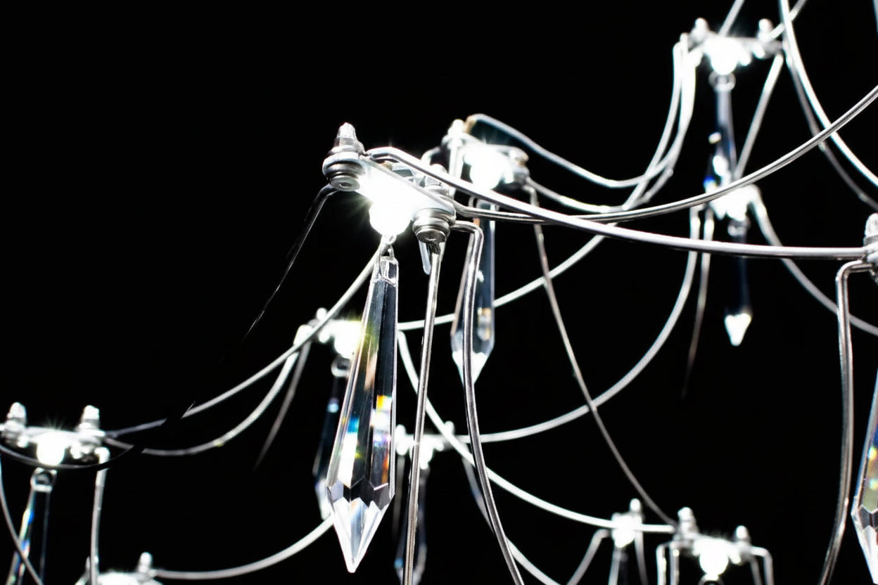 Deluxe Crystal Star Lamp chandelier by MC THE BLACK DIAMOND featuring sparkling crystal star design and elegant lighting fixtures.