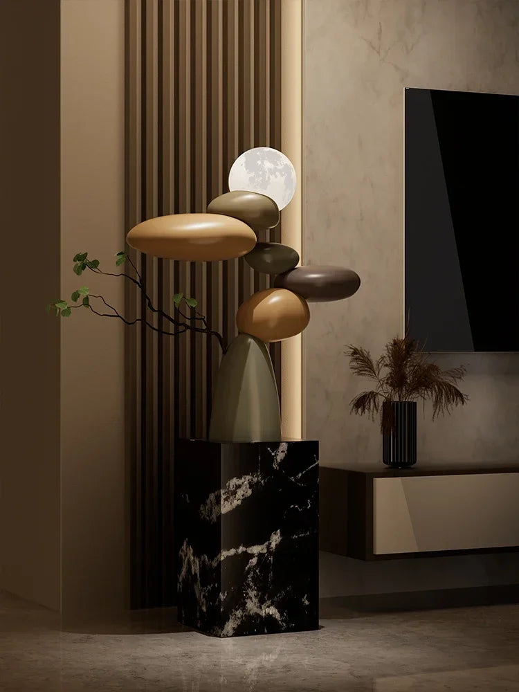 Large glowing resin Feng Shui stone sculpture by 𝕄𝕔 𝕋𝕙𝕖 𝔹𝕝𝕒𝕔𝕜 𝔻𝕚𝕒𝕞𝕠𝕟