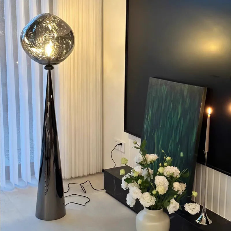Black Lava Floor Lamp by 𝕄𝕔 𝕋𝕙𝕖 𝔹𝕝𝕒𝕔𝕜 𝔻𝕚𝕒𝕞𝕠𝕟𝕕