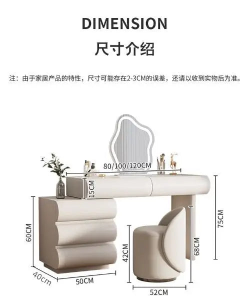 Black vanity table with mirror drawers, storage organizer, dressing table, and matching chair from 𝕄𝕔 𝕋𝕙𝕖 𝔹𝕝𝕒𝕔𝕜 𝔻𝕚𝕒