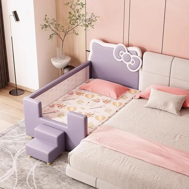 Children's upholstered guardrails for furniture by MC THE BLACK DIAMOND, showing soft, padded protectors for safe bed side protection.