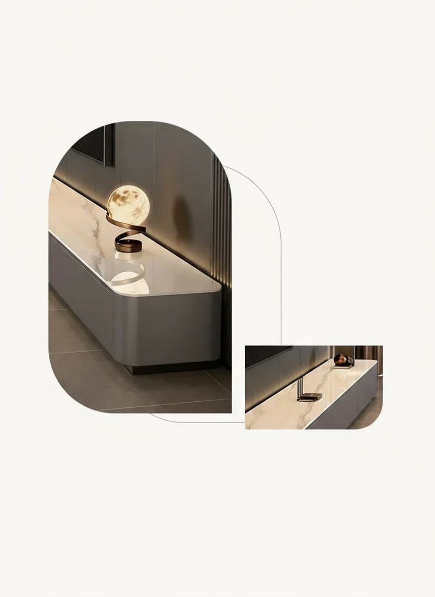 Luxury TV stand from MC THE BLACK DIAMOND, sleek home decor piece with modern design and sturdy construction.