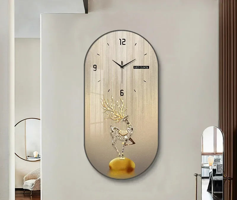 Luxury MC The Black Diamond wall clock for living room, stylish household home decor with modern design and decorative details.