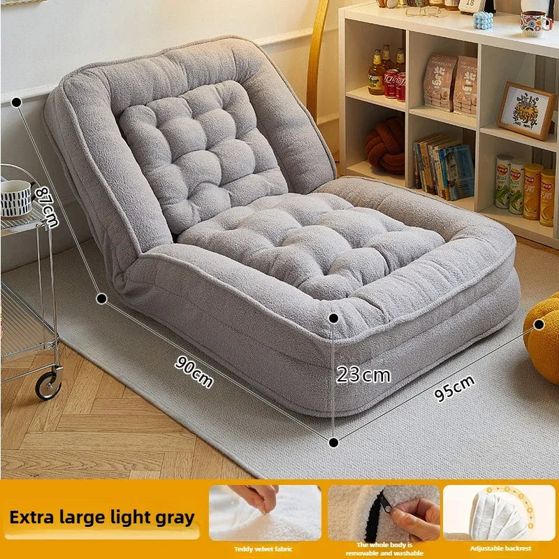 MC THE BLACK DIAMOND reclining and sleeping single sofa bed, foldable tatami-style small sofa for bedroom relaxation.