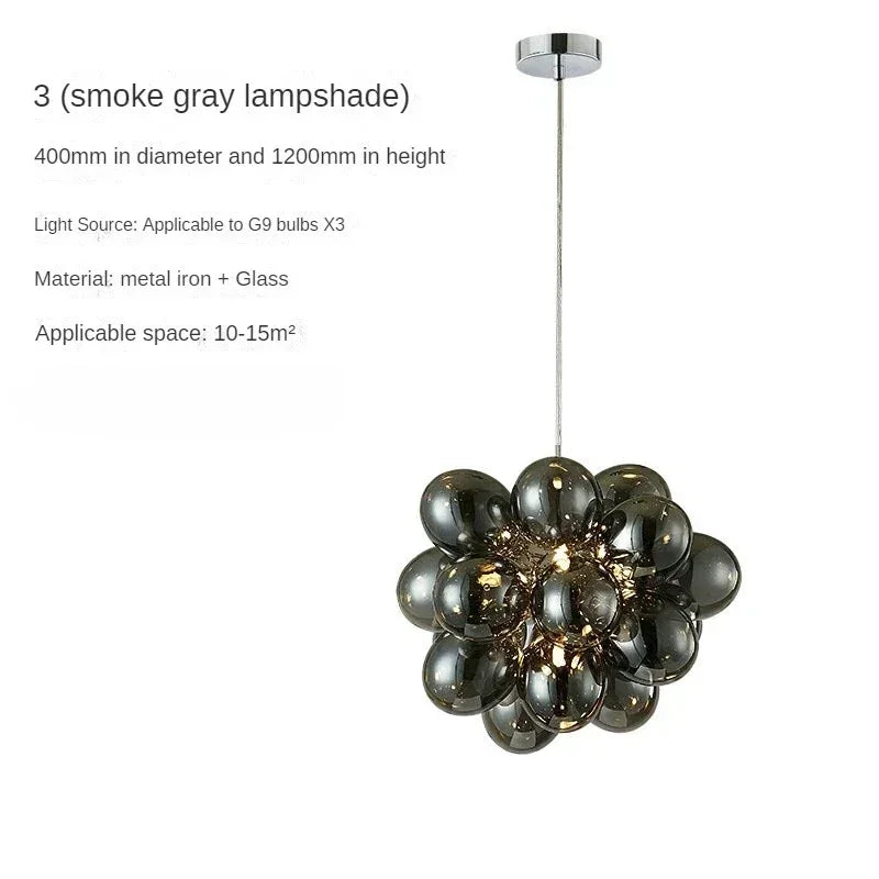 Modern grape glass chandelier by 𝕄𝕔 𝕋𝕙𝕖 𝔹𝕝𝕒𝕔𝕜 𝔻𝕚𝕒𝕞𝕠𝕟𝕕