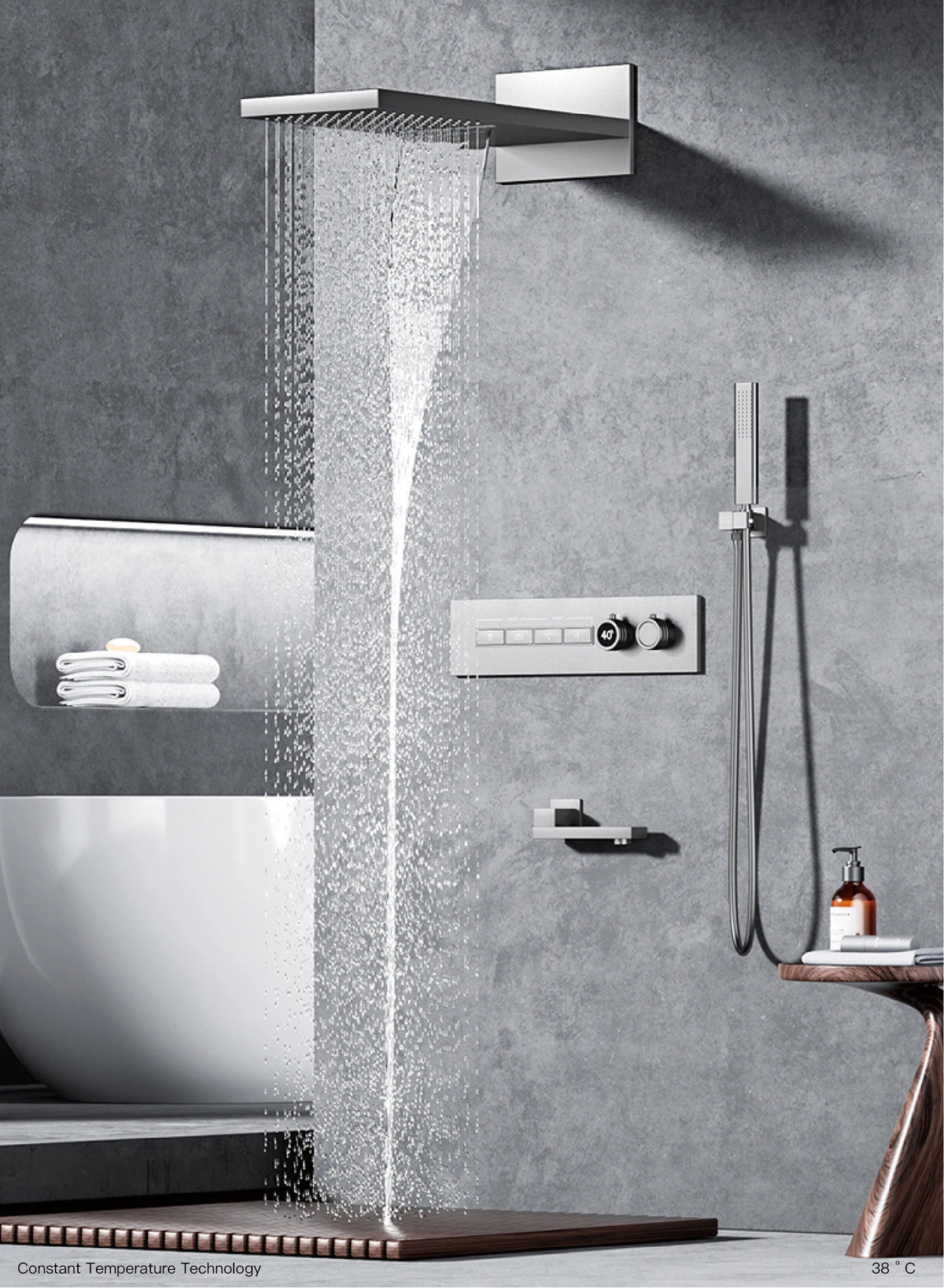 Luxury black brass shower system wall-mounted for bath from 𝕄𝕔 𝕋𝕙𝕖 𝔹𝕝𝕒𝕔𝕜 𝔻𝕚𝕒𝕞𝕠�
