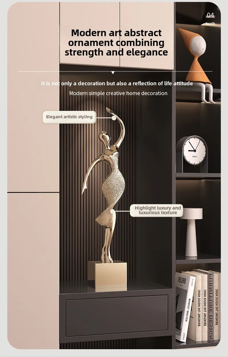 Living room niche decoration statue by MC THE BLACK DIAMOND, detailed sculpture for stylish interior decor.