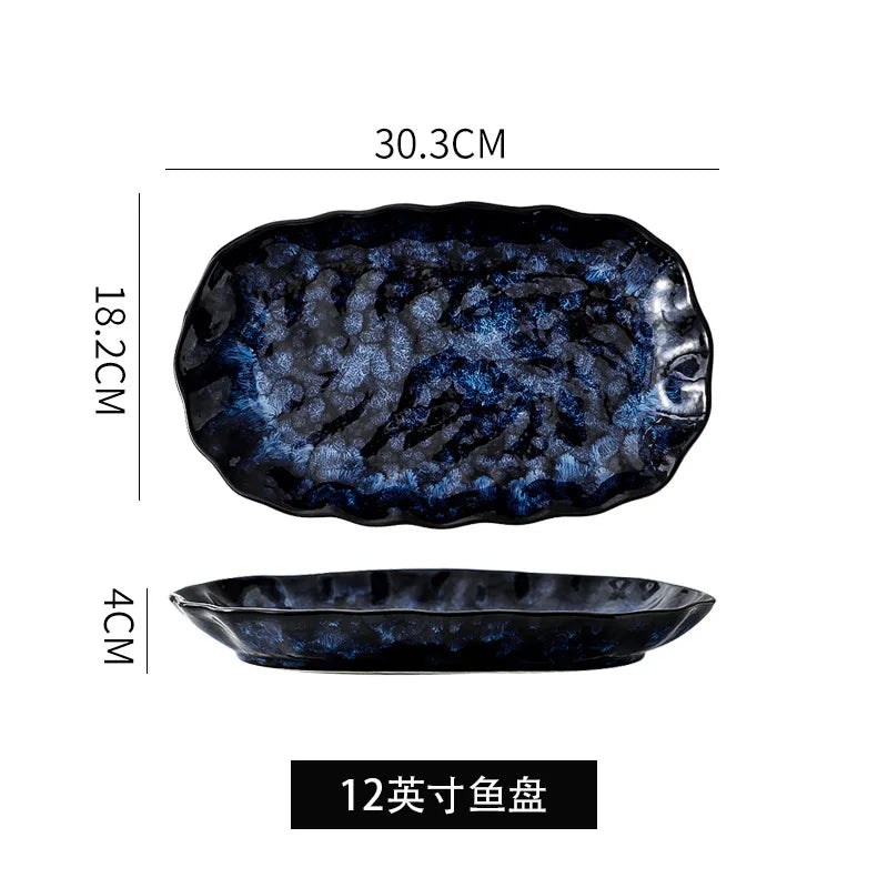 Creative Kiln-Change ceramic bowl and plate set by 𝕄𝕔 𝕋𝕙𝕖 𝔹𝕝𝕒𝕔𝕜 𝔻𝕚𝕒𝕞𝕠
