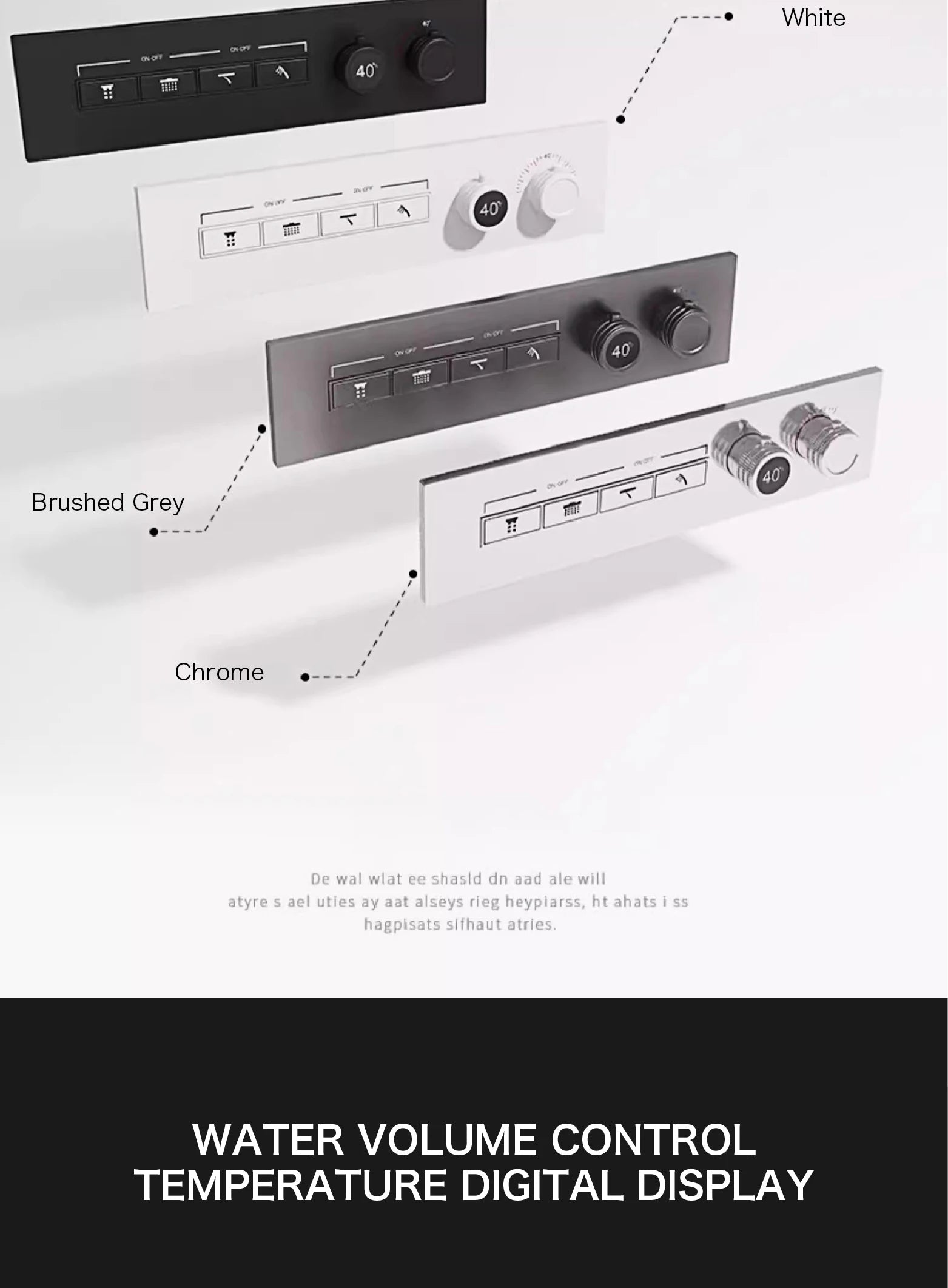 LED digital display bathroom shower faucet system with dual control for hot and cold water by MC THE BLACK DIAMOND