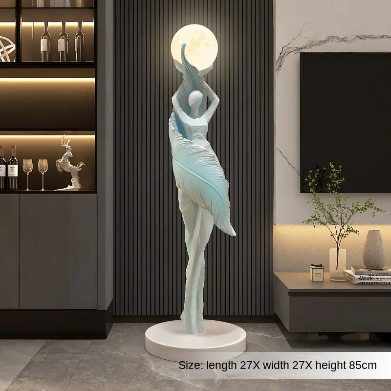 Modern HomeDecor abstract feather girl sculpture by 𝕄𝕔 𝕋𝕙𝕖 𝔹𝕝𝕒𝕔𝕜 𝔻𝕚𝕒𝕞𝕠𝕟