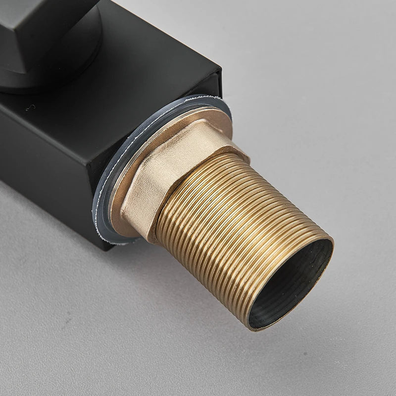 MC THE BLACK DIAMOND LED washbasin waterfall tap, bathroom deck mixer faucet with modern design and water flow feature
