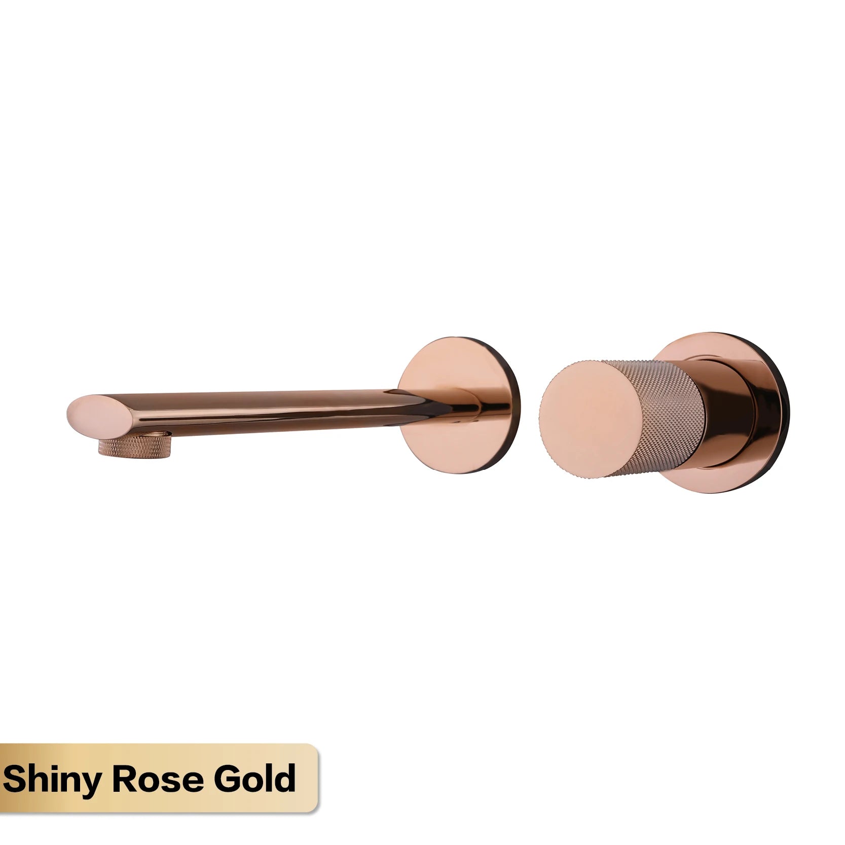 Luxruy rose gold brass wall-embedded bathroom bath sink faucet by MC THE BLACK DIAMOND, featuring sleek modern design and polished finish.