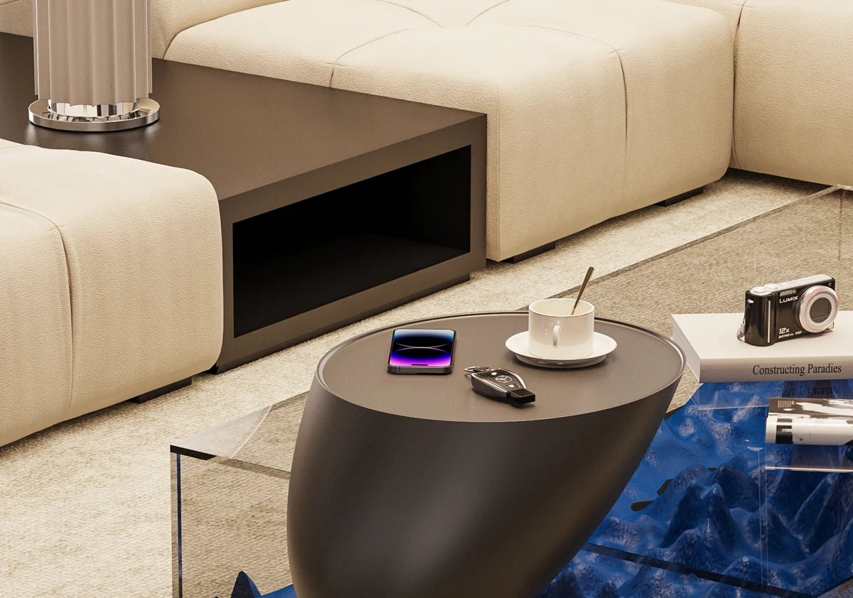 Modern minimalist Ymitation stone-shaped coffee table by 𝕄𝕔 𝕋𝕙𝕖 𝔹𝕝𝕒𝕔𝕜 𝔻𝕚𝕒𝕞𝕠�