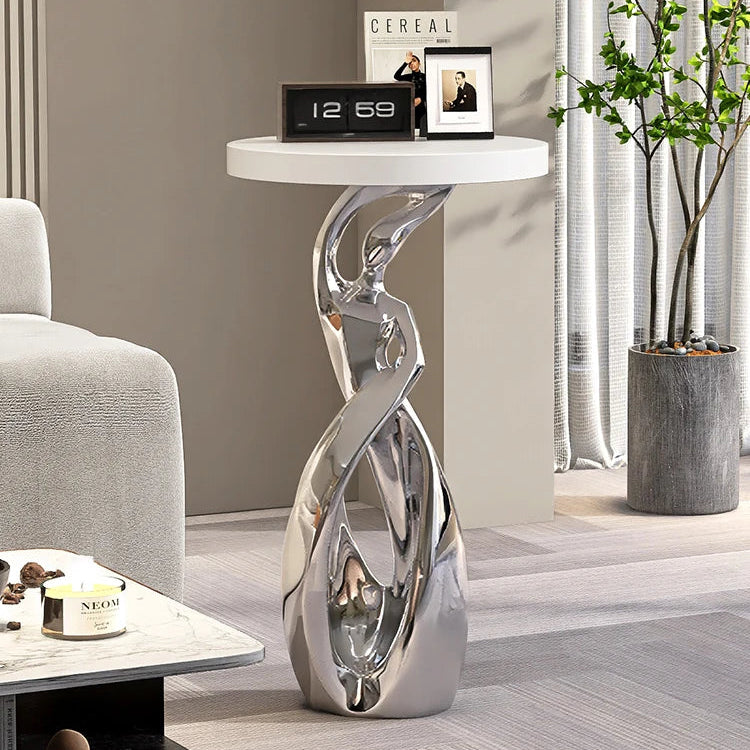 Elegant black living room table by MC THE BLACK DIAMOND, showcasing a sleek design with a smooth surface and modern style.