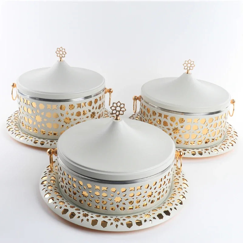 Luxury MC THE BLACK DIAMOND chafer dish buffet set with multiple chafing dishes and lids for elegant food presentation