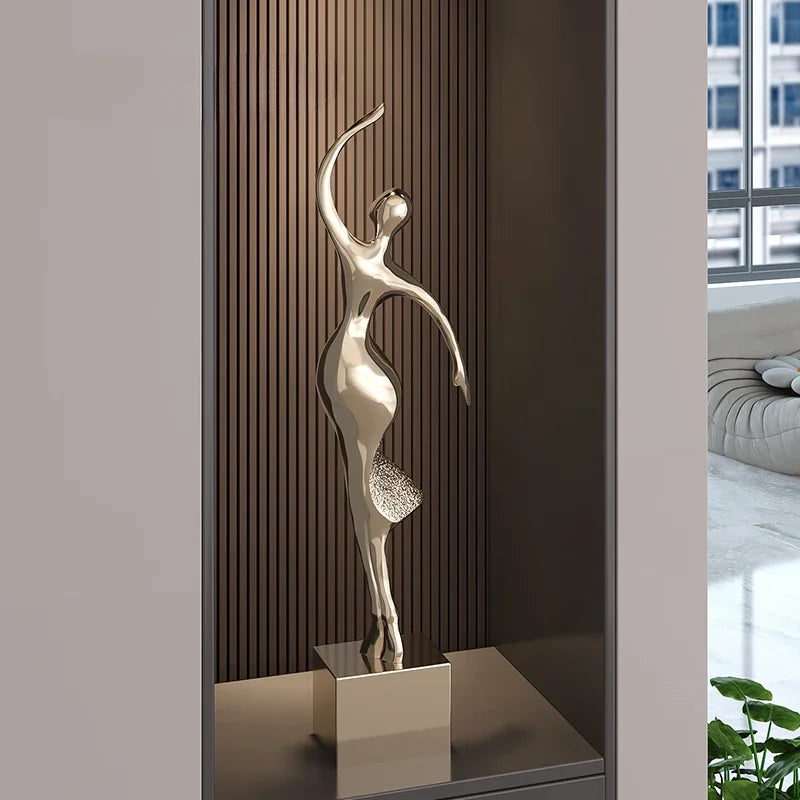 Living room niche decoration statue by MC THE BLACK DIAMOND, elegant sculpture for modern home interior decor.
