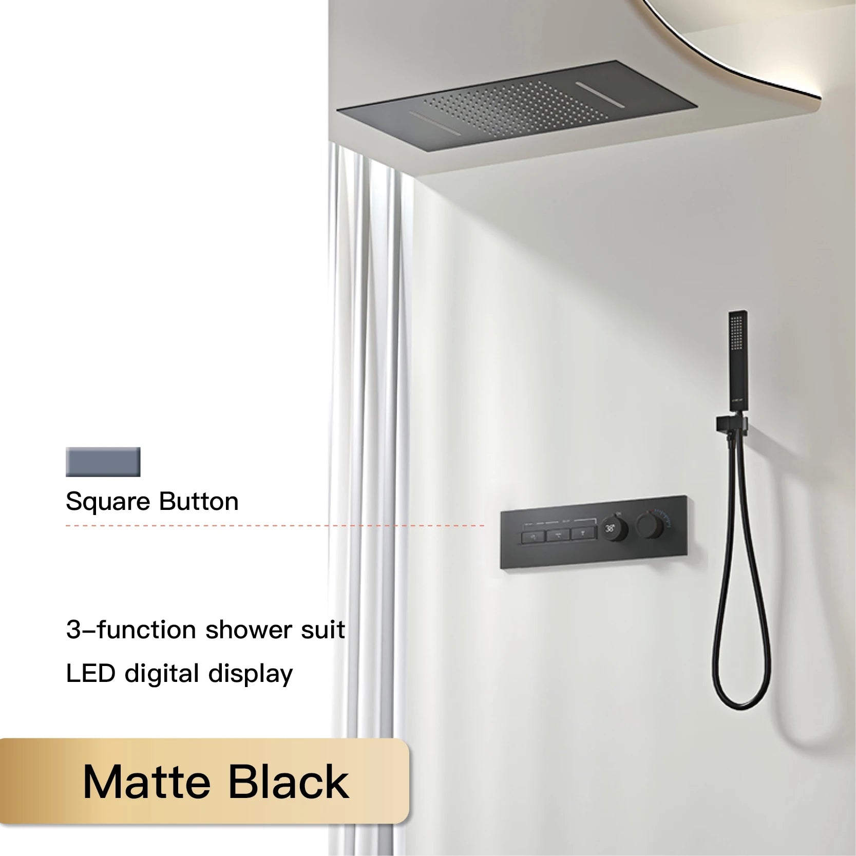 Black brass luxury shower system wall-mounted for bath from 𝕄𝕔 𝕋𝕙𝕖 𝔹𝕝𝕒𝕔𝕜 𝔻𝕚𝕒𝕞𝕠�