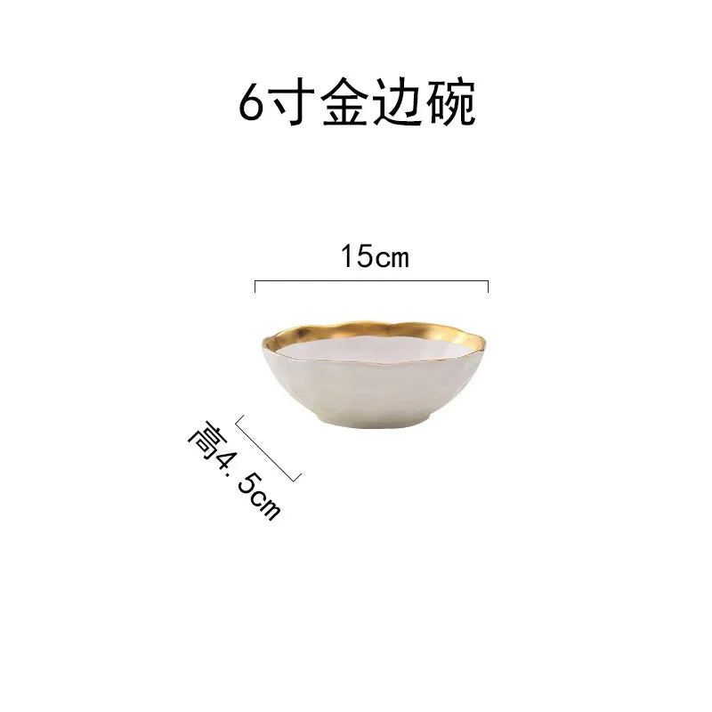European style gold and black ceramic side plate with matte finish, ideal for steak, dessert, and dinner, by 𝕄𝕔 𝕋𝕙𝕖 𝔹𝕝𝕒𝕔𝕜 𝔻�
