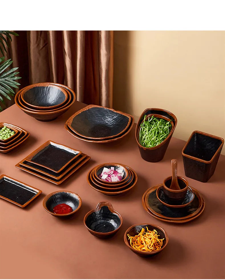 Japanese melamine dinner plate by 𝕄𝕔 𝕋𝕙𝕖 𝔹𝕝𝕒𝕔𝕜 𝔻𝕚𝕒𝕞𝕠𝕟�
