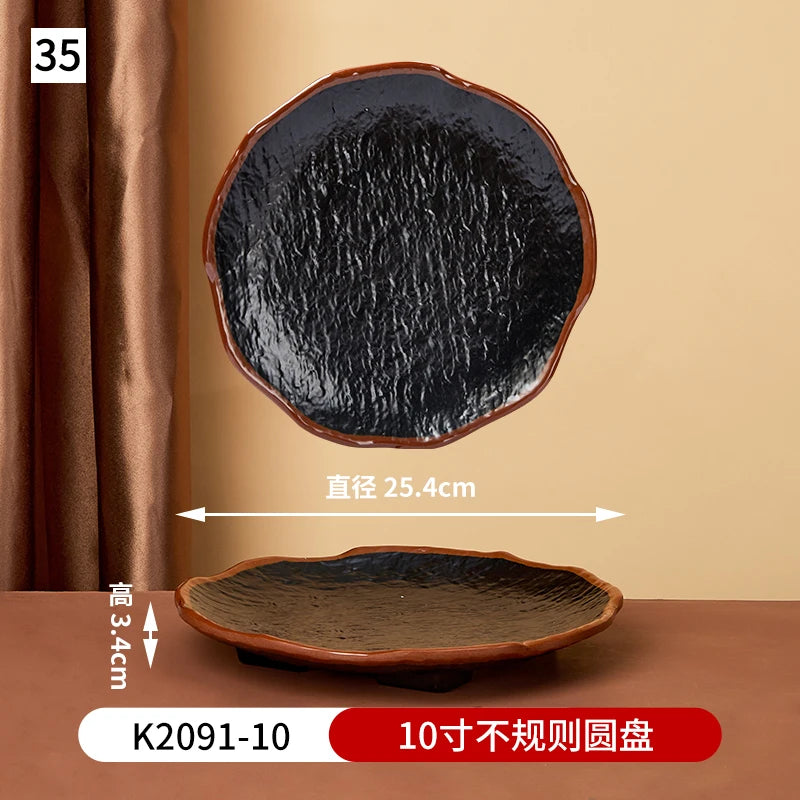 Japanese melamine dinner plate from 𝕄𝕔 𝕋𝕙𝕖 𝔹𝕝𝕒𝕔𝕜 𝔻𝕚𝕒𝕞𝕠𝕟�