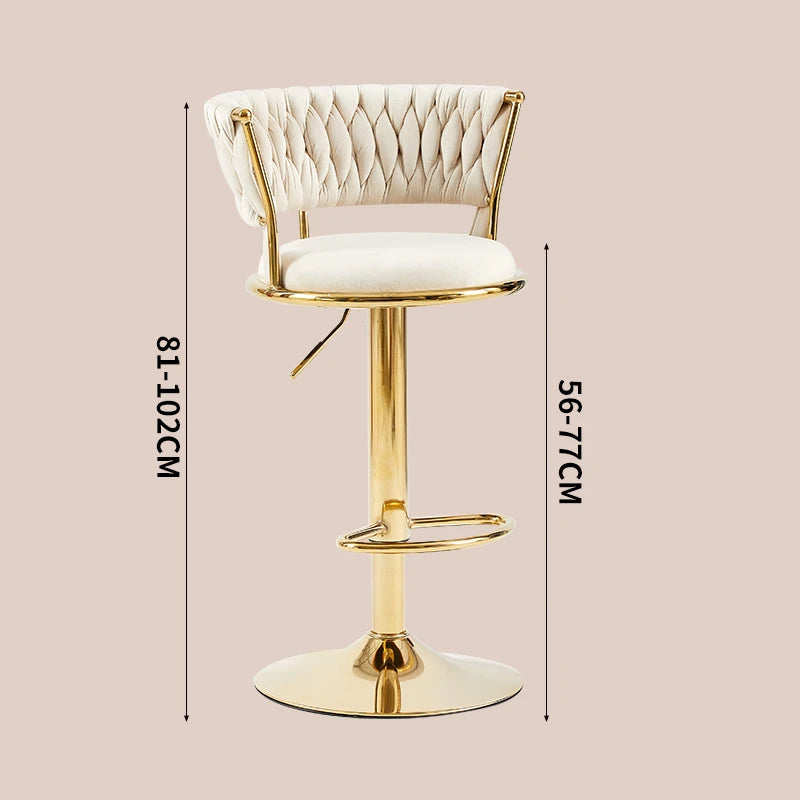 Adjustable black bar stool by MC THE BLACK DIAMOND, featuring a modern Nordic design with a high footrest.