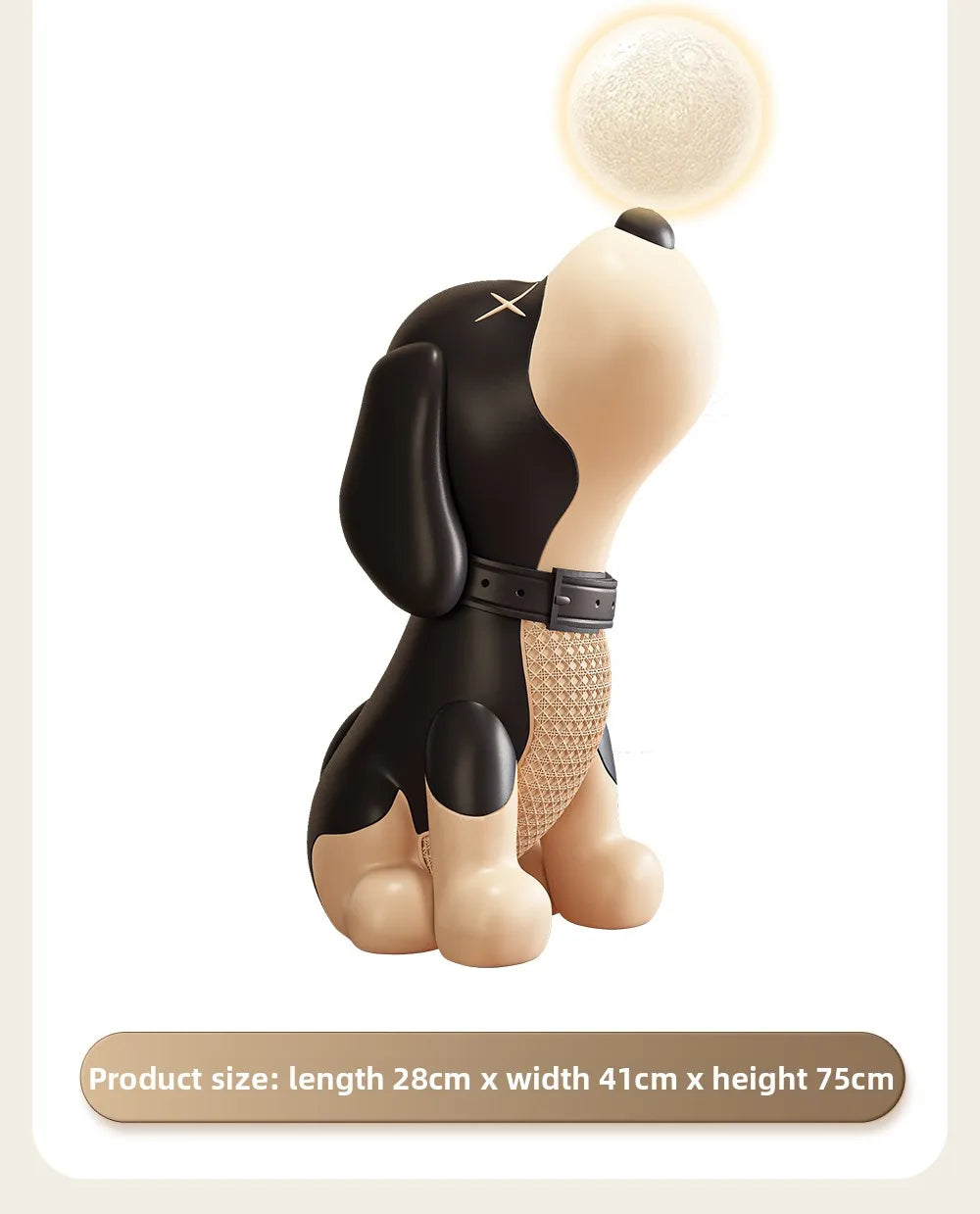 Large luminous Beagle dog sculpture by 𝕄𝕔 𝕋𝕙𝕖 𝔹𝕝𝕒𝕔𝕜 𝔻𝕚𝕒𝕞𝕠𝕟�