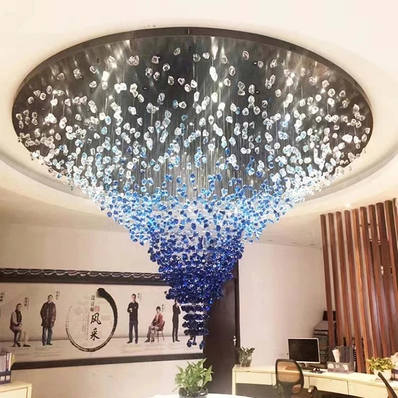 Modern stone crystal LED chandelier by 𝕄𝕔 𝕋𝕙𝕖 𝔹𝕝𝕒𝕔𝕜 𝔻𝕚𝕒𝕞𝕠𝕟�