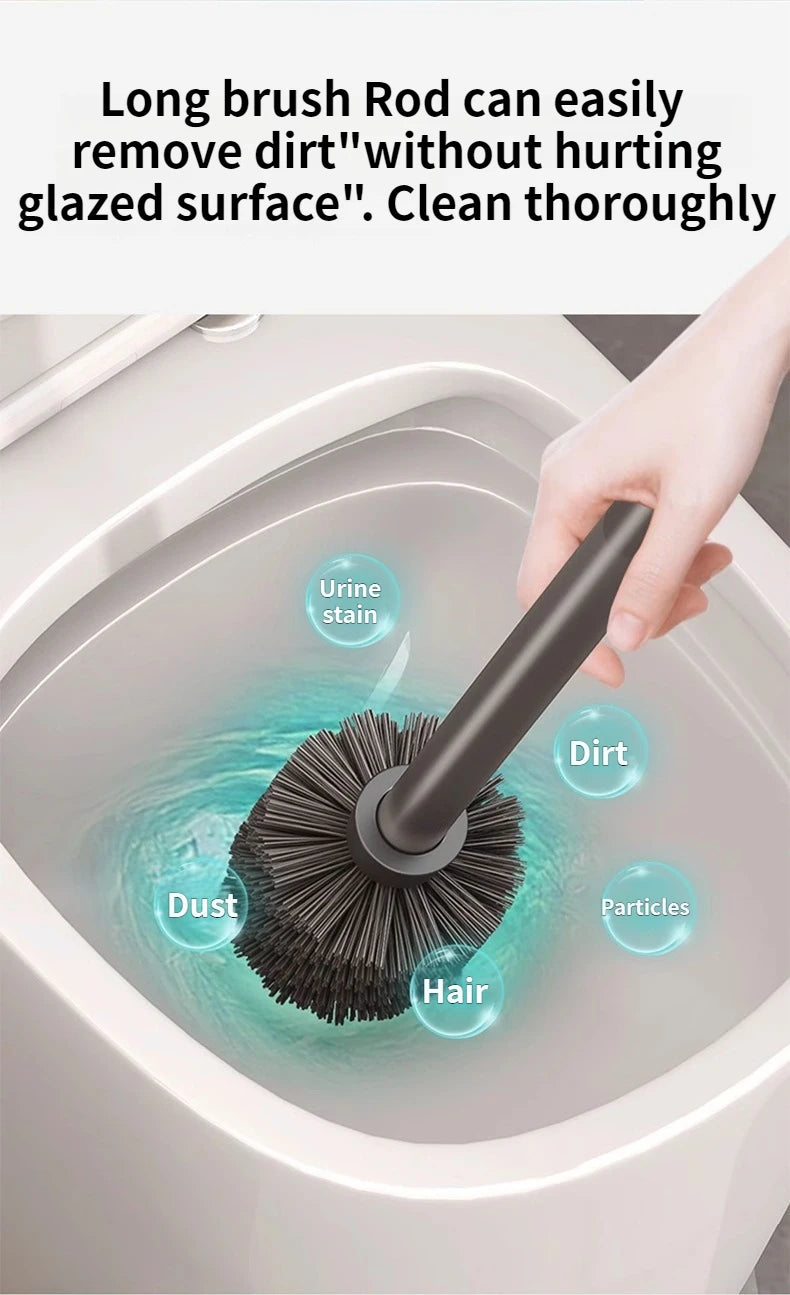 Wall-mounted bathroom brush holder from MC THE BLACK DIAMOND with a sleek design and space for bathroom cleaning brushes.