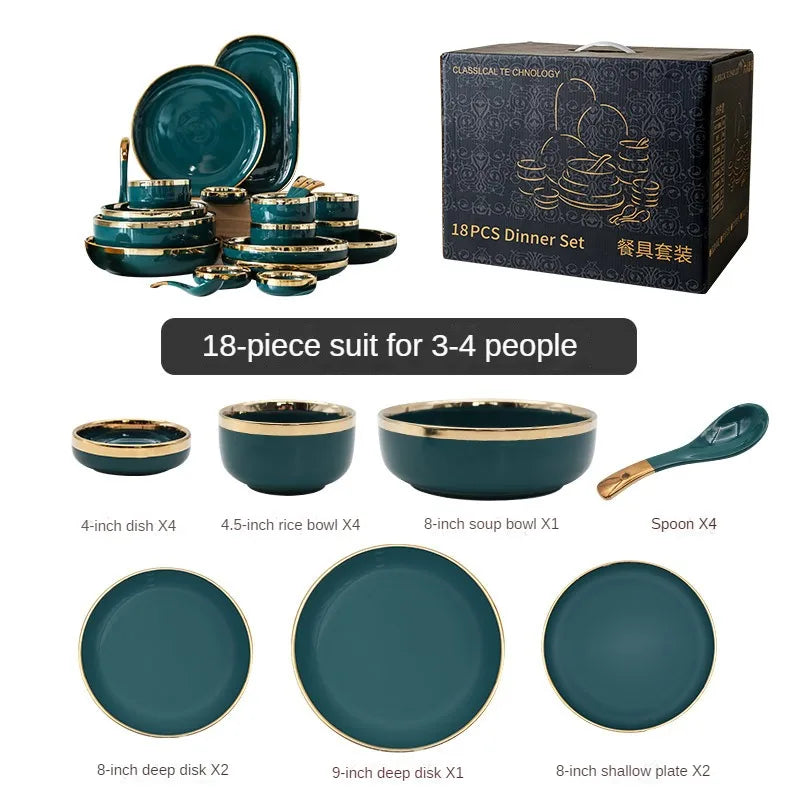 Luxury MC THE BLACK DIAMOND family dinnerware set featuring elegant plates, bowls, and mugs for sophisticated dining.