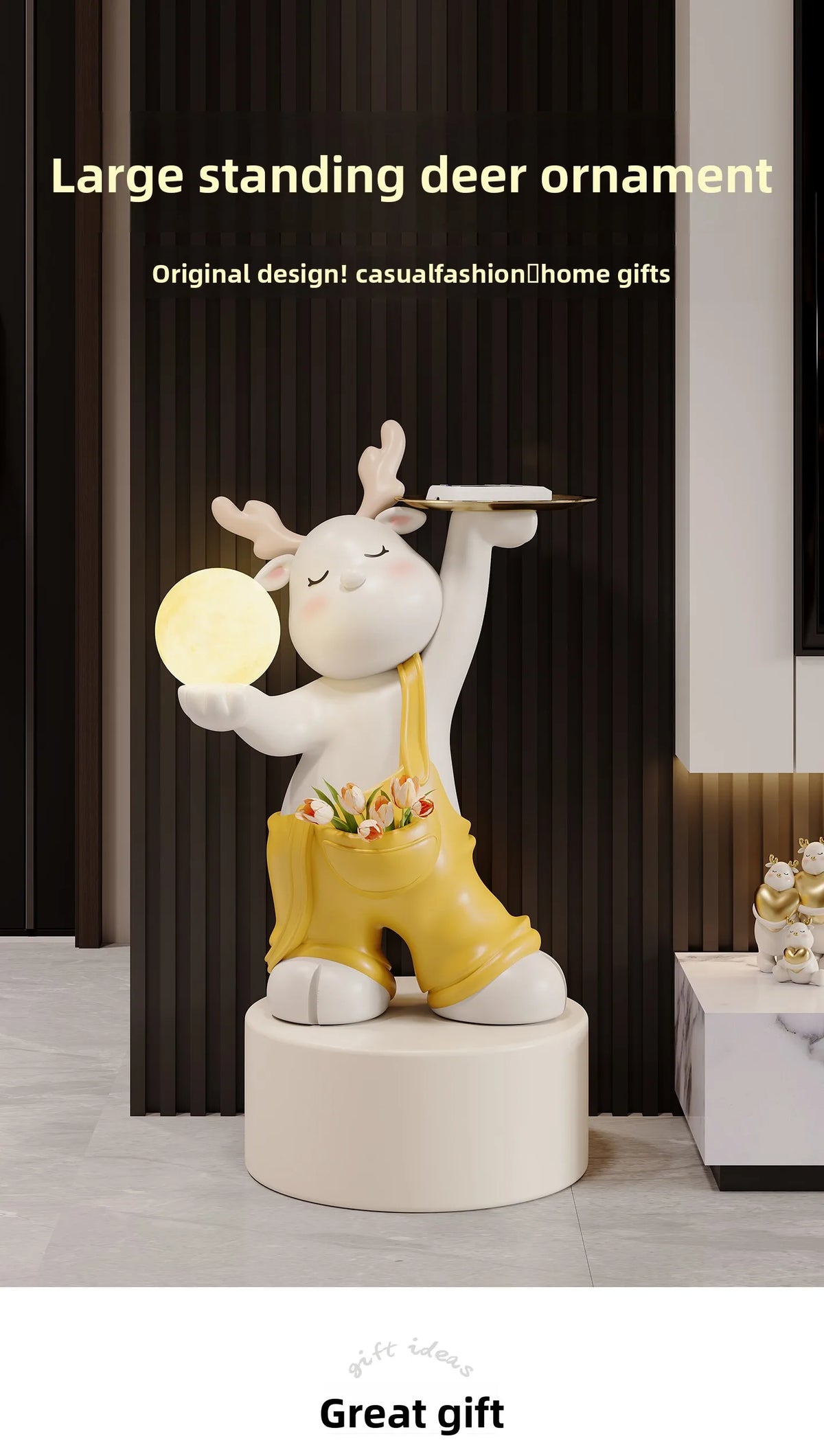 MC THE BLACK DIAMOND Nordic home decor figurines, elegant decorative sculptures for modern interior design.