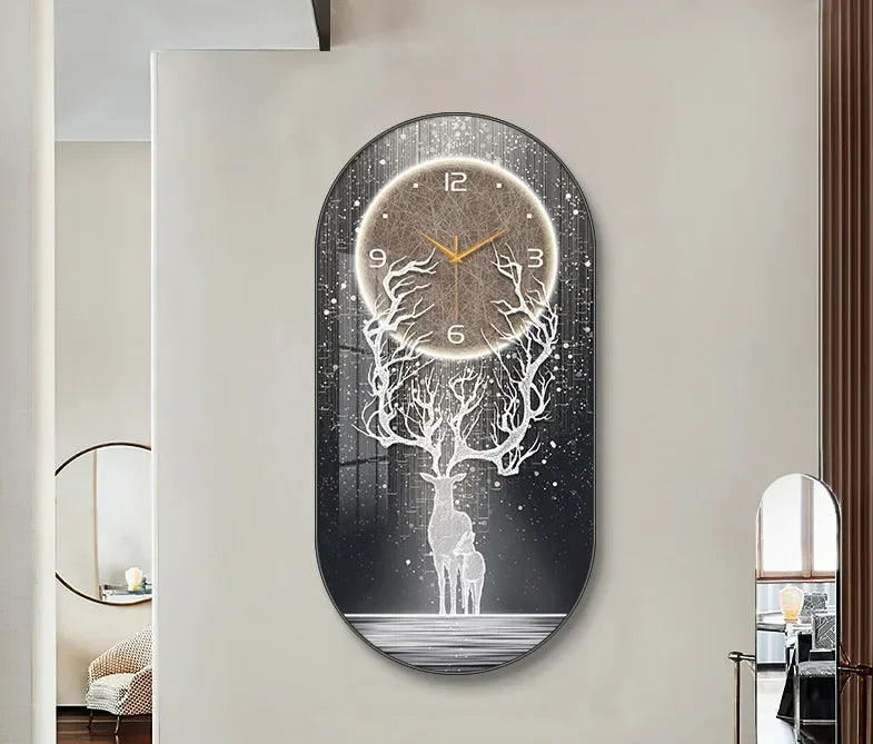 Luxury MC THE BLACK DIAMOND wall clock for living room, stylish household decorative home decor with modern design.