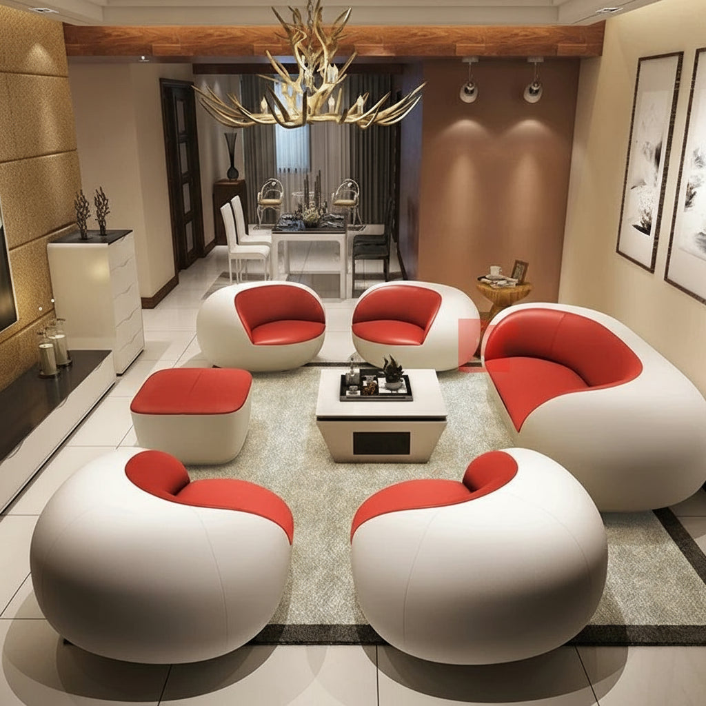 Top grade cow leather sofa by MC THE BLACK DIAMOND, stylish and comfortable living room furniture with creative design.