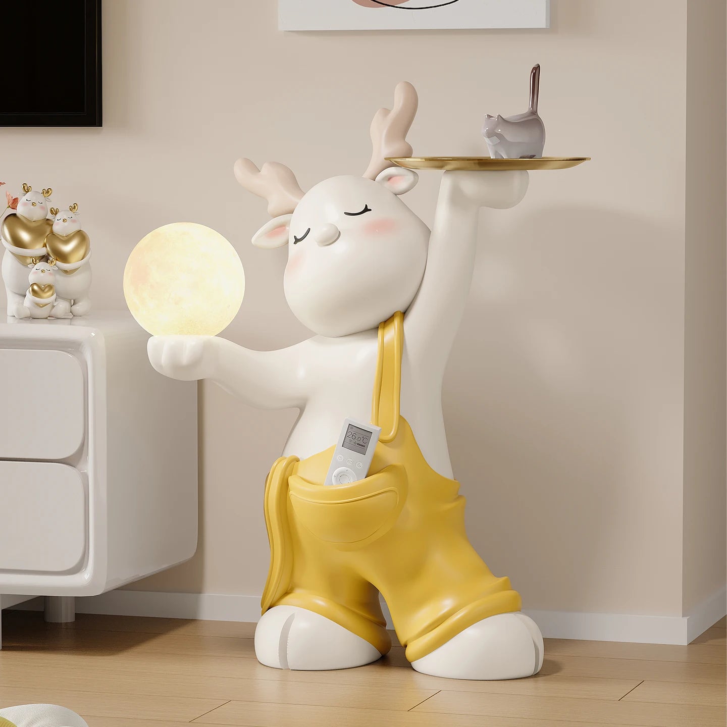 Decorative Nordic figurines by MC THE BLACK DIAMOND for home decor, featuring modern, minimalist design in neutral tones.