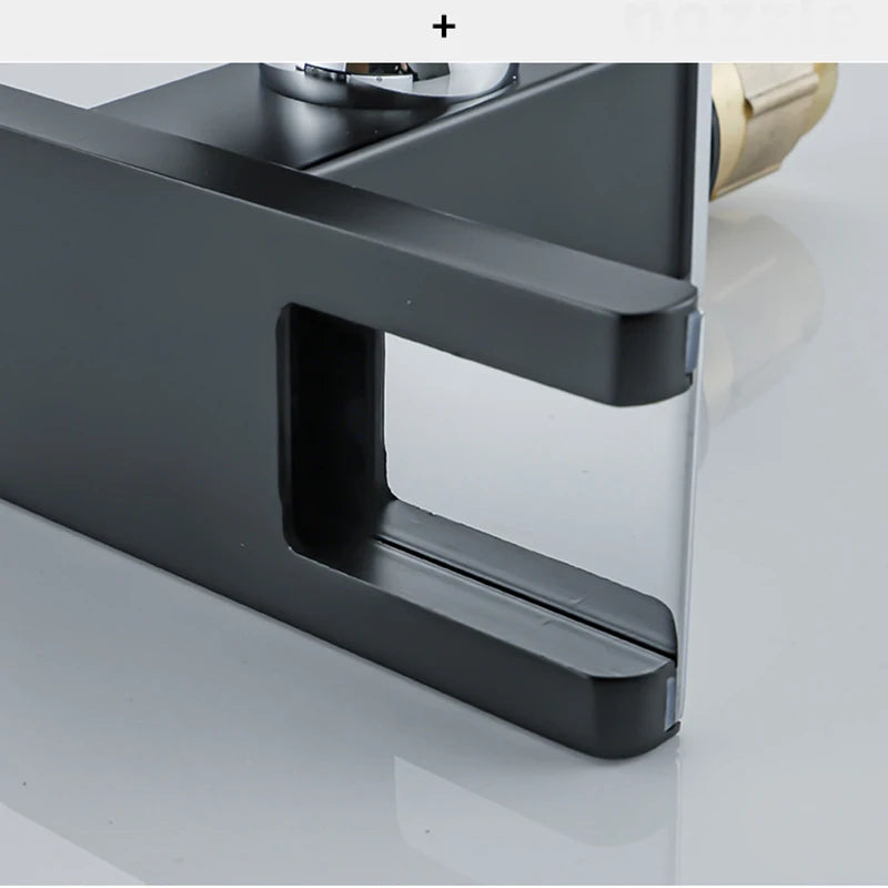 LED temperature-display bath sink faucet by MC THE BLACK DIAMOND, featuring modern design and temperature indicator display.