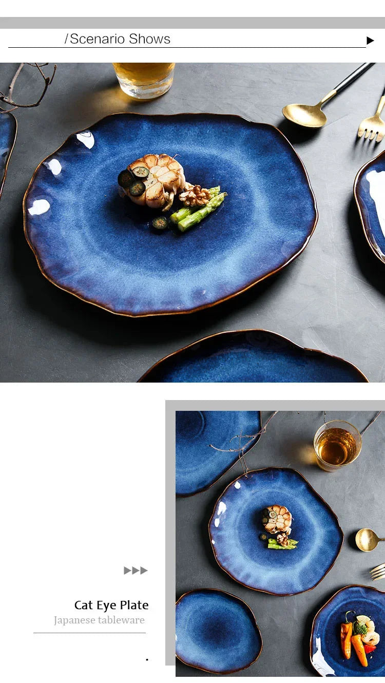Elegant luxury dinnerware set by MC THE BLACK DIAMOND, featuring stylish plates and bowls arranged on a modern table setting.