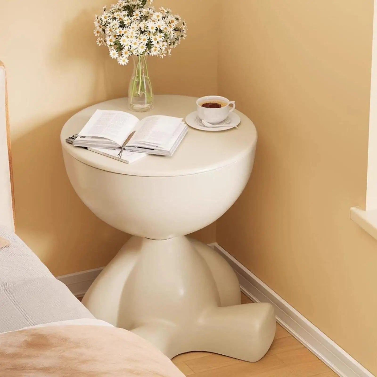 Creative Side End Table by MC THE BLACK DIAMOND, stylish home decor piece with a modern design and wood finish.