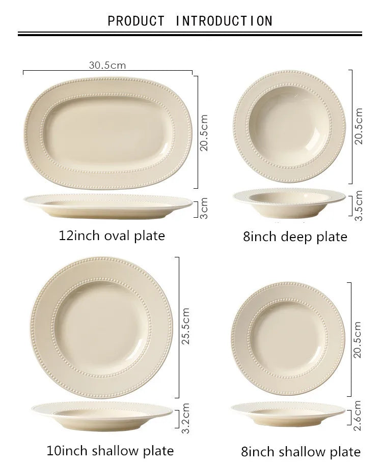 Modern minimalist ceramic round dinnerware set by MC THE BLACK DIAMOND, featuring sleek plates and bowls for elegant table setting.