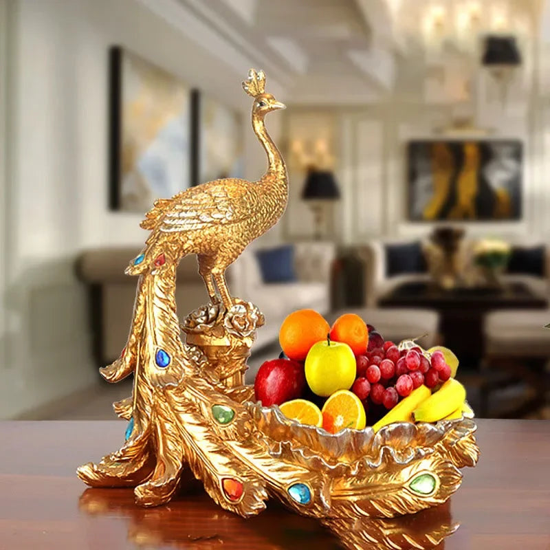 Decorative MC THE BLACK DIAMOND fruit plate with creative storage design, ideal for desktop decoration and snack tray use.