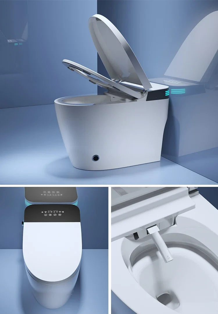 MC The Black Diamond smart toilet with voice control, fully automatic, instant hot water, and no water pressure limit.