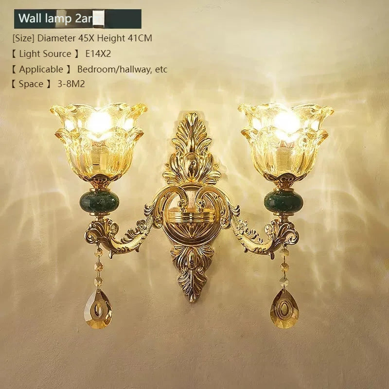 European LED crystal ceramic retro chandelier by MC THE BLACK DIAMOND with elegant hanging crystals and modern lighting design