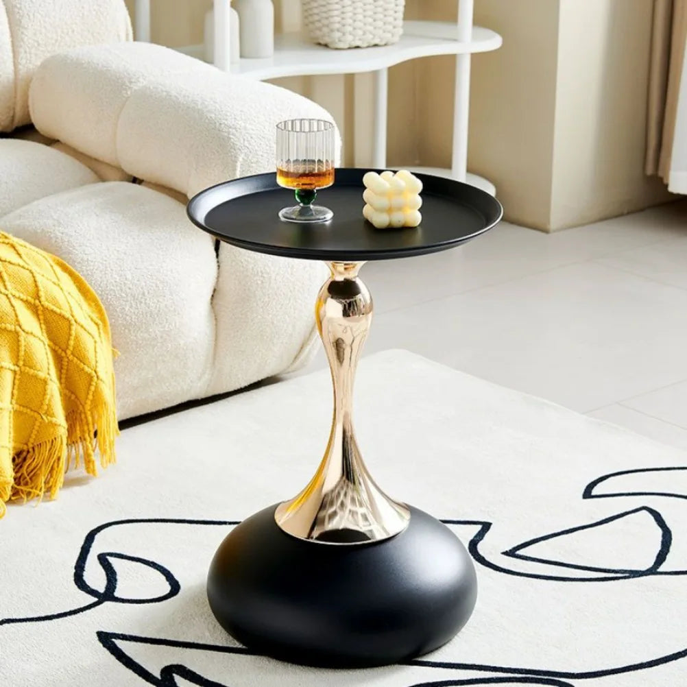 MC THE BLACK DIAMOND corner living room mini balcony end table with a modern design and smooth surface.