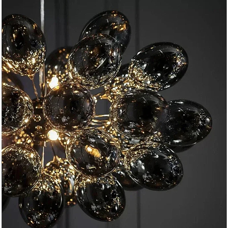 Modern grape glass chandelier by 𝕄𝕔 𝕋𝕙𝕖 𝔹𝕝𝕒𝕔𝕜 𝔻𝕚𝕒𝕞𝕠𝕟𝕕
