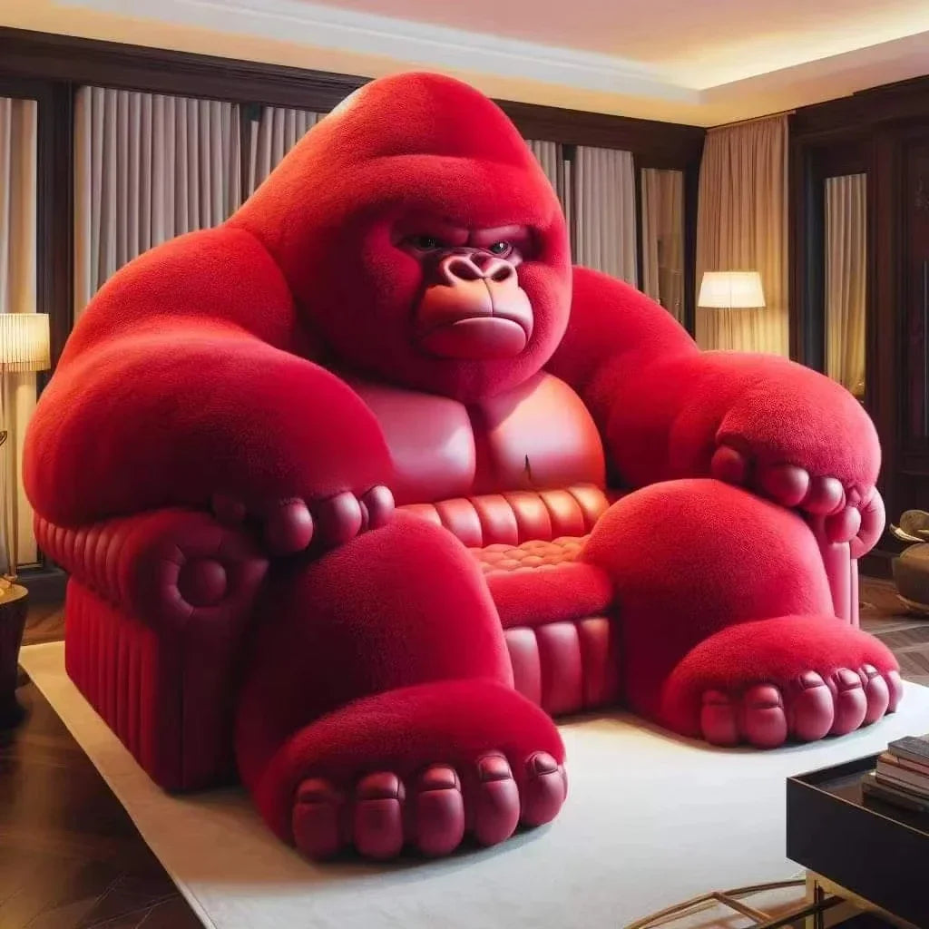 Gorilla King Kong designer leather sofa by 𝕄𝕔 𝕋𝕙𝕖 𝔹𝕝𝕒𝕔𝕜 𝔻𝕚𝕒𝕞𝕠�