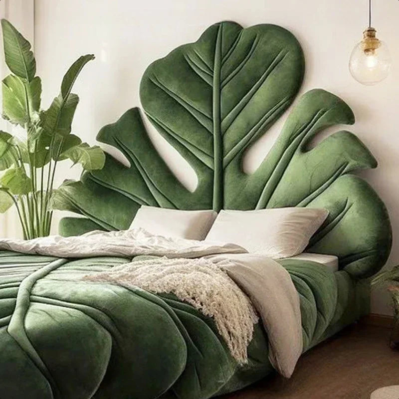 Modern velvet bedroom bed with a luxurious headboard by MC THE BLACK DIAMOND, featuring a stylish double bed design.