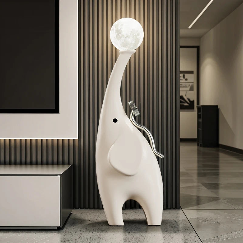 Modern MC THE BLACK DIAMOND elephant sculpture for home decor, creative high-end animal statue for living room decoration.